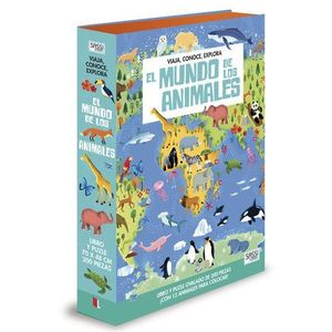 EL MUNDO DE LOS ANIMALES (LIBRO + PUZZLE OVALADO)